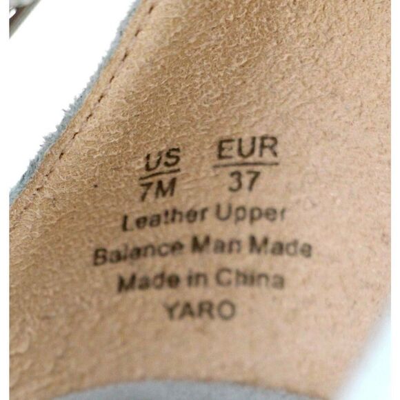 Sam Edelman Yaro BLUE GRAY SUEDE LEATHER HIGH HEEL OPEN TOE SLINGBACK SHOES 7M - Picture 8 of 9